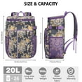 thumbnail image 3 of Bohemian Insulated Cooler Backpack 20L - Vintage Floral Pattern Leakproof Soft Cooler Bag for Camping, Picnic & Beach, Keeps Cold/Hot 20Hrs, 3 of 6