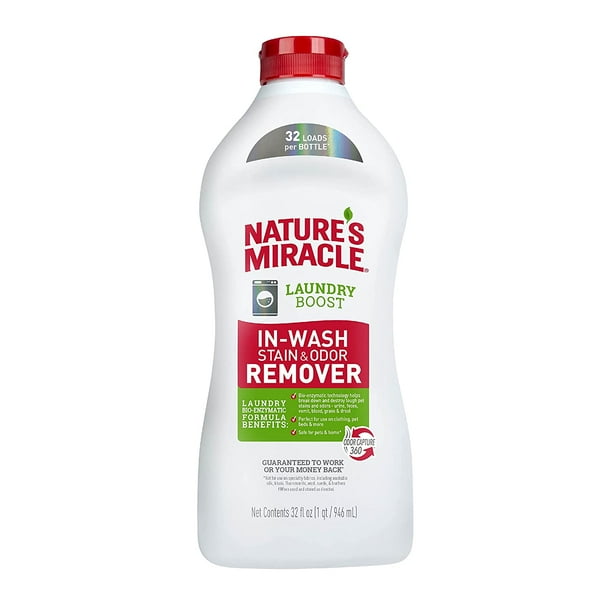 Nature's Miracle Laundry Boost InWash Stain and Odor Remover, 32 Oz