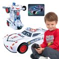 thumbnail image 3 of Juguete Coche Robot Deformación Con Música Ligera Regalo Cumpleaños Navidad para, 3 of 9