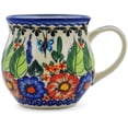 thumbnail image 3 of Polish Pottery 12 oz Bubble Mug (Spring Splendor Theme) Signature UNIKAT Hand Painted in Boleslawiec, Poland + Certificate of Authenticity, 3 of 6