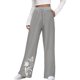 thumbnail image 3 of Gibobby pantalones de hombre Pantalones largos de mujer con bolsillos, pantalones deportivos informales, pantalones con cordón de cintura alta, pantalones de pierna recta, pantalones suaves（Gris， XXL), 3 of 5