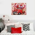thumbnail image 4 of Nawypu Valentine's Day Truck And Love Dwarf Red Heart Tree Romantic Rose Flower Canvas Painting Wall Art Poster Scroll Canvas Painting Picture Living Room Decor Home Framed, 4 of 4