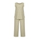 thumbnail image 4 of Conjunto de pantalones y tops de camisa sin mangas con cuello redondo liso para mujer Wmkox8yi  bvn3751, 4 of 8