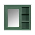thumbnail image 6 of BAYUELSWU Bathroom Medicine Cabinet with Mirror, 30'' x 28'' Bathroom Wall Cabinet, Medicine Cabinets Wall Mounted Mirror Cabinet with 3 Open Shelves (Green), 6 of 6