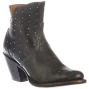 Lucchese Womens Harley Cowhide Studded Round Toe Cowboy Ankle Dress Boots