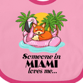 thumbnail image 4 of Inktastic Someone in Miami Loves Me Boys or Girls Baby Bib, 4 of 4