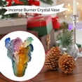 thumbnail image 3 of Colcolo Crystal Vase Censer 2 in 1 ornament for Coffee Table Living Room Decoration Colorful, 3 of 7