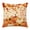 Burnt Orange, variant on Throw Pillow Covers, Orange Pumpkins Fall 24x24 Pillow Covers for Couch/Sofa/Bed, Thanksgiving Branches Maple Leaves Wood Decorative Square Linen Cushion Pillowcase for Home Decor