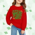 thumbnail image 2 of Mercatoo Girls Boys St. 𝐏atrick's Day Sweatshirt Outfit Toddler Crewneck Long Sleeve Pullover Kids Letter Shirt Sweater Tops, 2 of 6