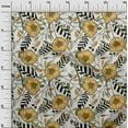 thumbnail image 3 of oneOone Cotton Poplin Gamboge Yellow Fabric Tropical Floral Quilting Supplies Print Sewing Fabric By The Yard 56 Inch Wide, 3 of 4