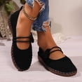 thumbnail image 6 of Wensltd Women Wide Width Loafers Round Toe Flats for Spring Daily Walking Solid Color Black, 6 of 9