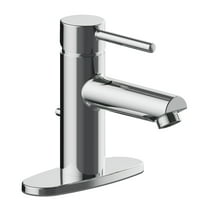 Eastport II Modern Single-Handle Bathroom Faucet with Deck Plate, Polished Chrome – Design House, 593897