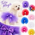 thumbnail image 2 of Dog Tutu Skirt Pet Tulle Dress Costume Collar Puppy Mesh Clothes with Ribbon Bow for Birthday Party Festival Photo Prop Outfit,Size S, 2 of 5