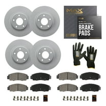 MAX Advanced Brakes - Brake Kit For 2017-2023 Jeep Compass, 2015-2023 Renegade | Carbon Ceramic Brake and Rotor Kit Front and Rear | Daily Driving Geomet Coated Brake Rotors
