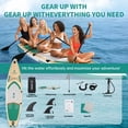 thumbnail image 2 of Garvee Bohemian Style Inflatable Stand Up Paddle Board with Accessories, EVA Non-Slip Deck SUP Board with 3 Fins, All-Around iSUP for Adults & Youth, for Lake, Ocean & River (Light Wood, 138''), 2 of 7