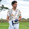 thumbnail image 3 of Polo Shirts for Men, Bohemian Cute Parrot Flower Cuteness Casual Mens Polo Shirts Short Sleeve Button Down Classic Mens Golf Polo Shirts, 3 of 7