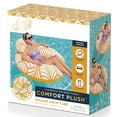 thumbnail image 2 of H2OGO! Comfort Plush Deluxe Swim Tube 46.5" x 46"  - Bestway,  Yellow & White, Inflatable Water Float, Built-In Cupholder,, Comfortable Pillow, 2 Way Valve Easy Inflate & Deflate, 2 of 9