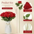 thumbnail image 2 of 20 Pcs Rose Artificial Flowers with Long Stem Realistic Silk Roses Bulk Real Touch Plastic Bouquet of Roses for Home Bridal Wedding Party Table Centerpieces Decorations (Black), 2 of 5