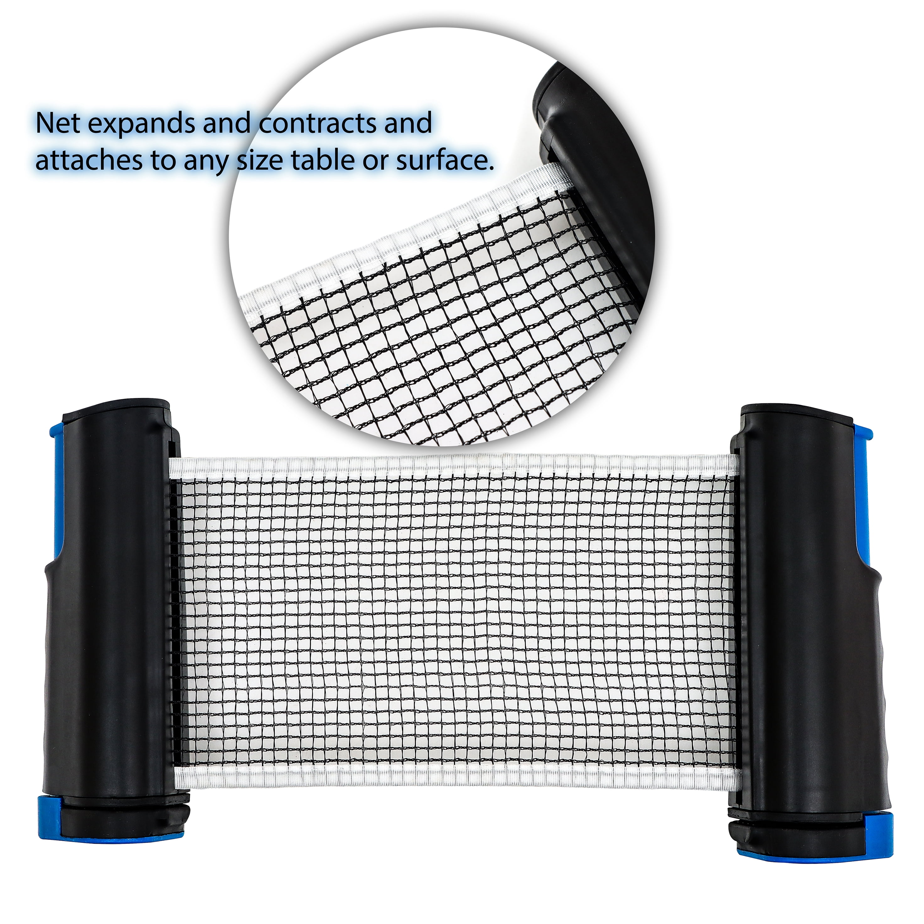 Anywhere Table Tennis Set with Paddles and 3 Balls by Trademark Innovations (Blue)