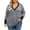 Gray, variant on Plus Size Tops for Women V Neck Long Sleeve Shirts Color Block Trendy Ladies Fall Clothes Casual Loose