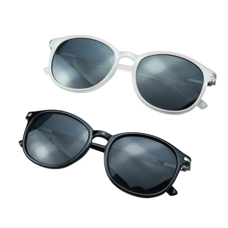 2 Pairs Reading Sunglasses with UV400 Protection Lens for Women,Trendy Driving Sun Glasses Shades (Clear+Black, +2.00 Magnification)