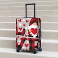 thumbnail image 6 of Gukieu Buffalo Plaid Love And Gnome Print Suitcase Protective Cover, Elastic Zipper Buckle Suitcase Protective Cover, Suitable for Travel, Business Trip-Small, 6 of 7
