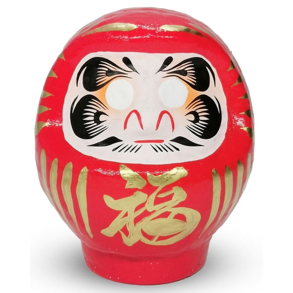 Muñeca Daruma Takasaki Daruma de 9,4 cm de altura (roja) hecha a mano