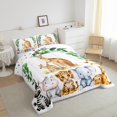 thumbnail image 3 of Feelyou Jungle Kangaroo Family Full Size Comforter Sets, Cartoon Cheetah Elephant Zebra Lover Bedding Comforter Set, Teens Kids Boys Girls Reversible Bedding Sets, Luxury Bedroom Decor, 3 Pieces, 3 of 8