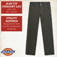 thumbnail image 2 of Dickies Womens Work Pants - Twill Cotton Slim Fit Roll Hem Carpenter Pants for Women with Pockets, 2 of 7
