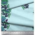 thumbnail image 3 of Soimoi Polyester Crepe Fabric Leaves & Floral Block Print Fabric by Yard 42 Inch Wide, 3 of 3