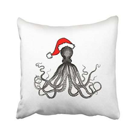 Octopus Throw Pillow WinHome Square Throw Pillow Covers Vintage Holiday Nautical Steampunk Octopus Vintage Kraken Round Pillowcases Polyester 18 X 18 Inch With Hidden Zipper Home Sofa Cushion Decorative Pillowcase ()