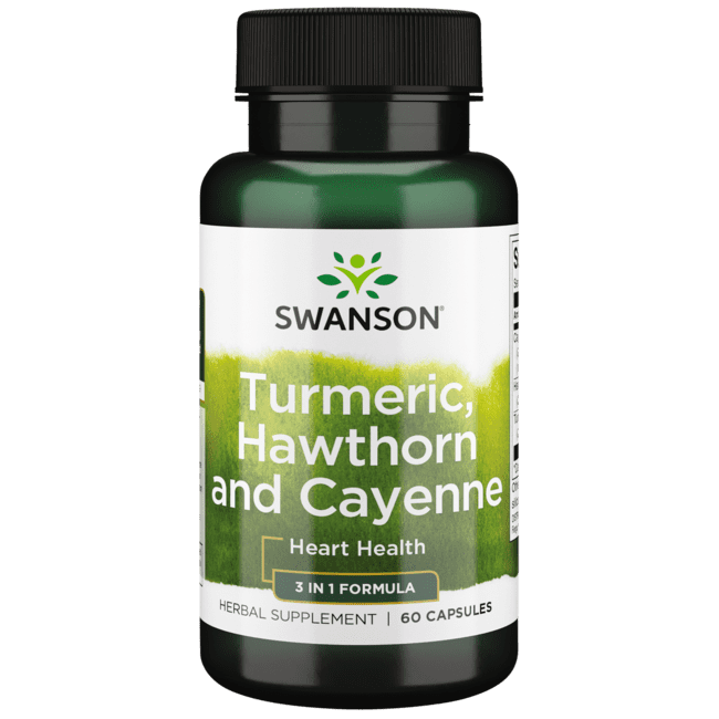 Swanson Full Spectrum Turmeric, Hawthorn and Cayenne 60 Capsules