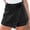 Black, variant on Women High Waisted Wrap Denim Shorts Casual Y2k Denim Cargo Jeasn Skort Cross Over Waist Asymmetrical Mini Shorts Casual Summer Jean Shorts Trendy Denim Clothes Black L