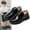 Black, variant on SERTG Boys Shiny Finish Leather Dress Shoes British Style with Hook and Loop Closure Soft Sole Uniform Shoes for School and Special Events Comfortable Formal Footwear for Boys(Black,5-5.5 Years)