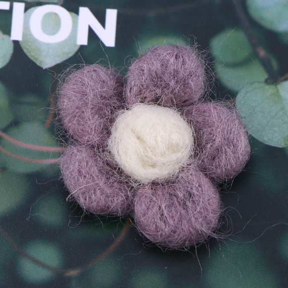 BEADCEST Felt Five Petal Flower DIY Decorations for Needle Felting Crafts Accessory