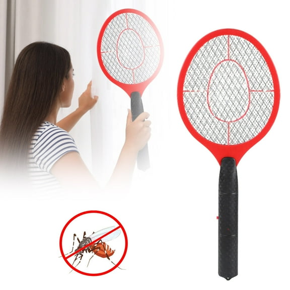 Rechargeable Handheld Electric Mosquito Swatter – 4000V Shock-Proof Bug Zapper with LED Light, USB-C Charging, Ergonomic Design for Indoor/Outdoor Use.