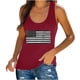 thumbnail image 1 of Camiseta Sin Mangas Para Mujer Tops Sin Mangas Blusa Casual Día de La Independencia Estampado de Moda Odeerbi  ODB162212, 1 of 6
