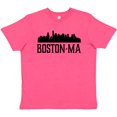 thumbnail image 3 of Inktastic Boston Massachusetts Skyline City Silhouette Youth T-Shirt, 3 of 5