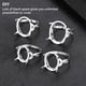 thumbnail image 4 of Sonducket Anillo en blanco Base nuevo breve anillos de plata Bases DIY apertura ajustable Circlet accesorios de moda mujeres pulidas Ropa, zapatos y accesorios Miscelánea 12*14, 4 of 6