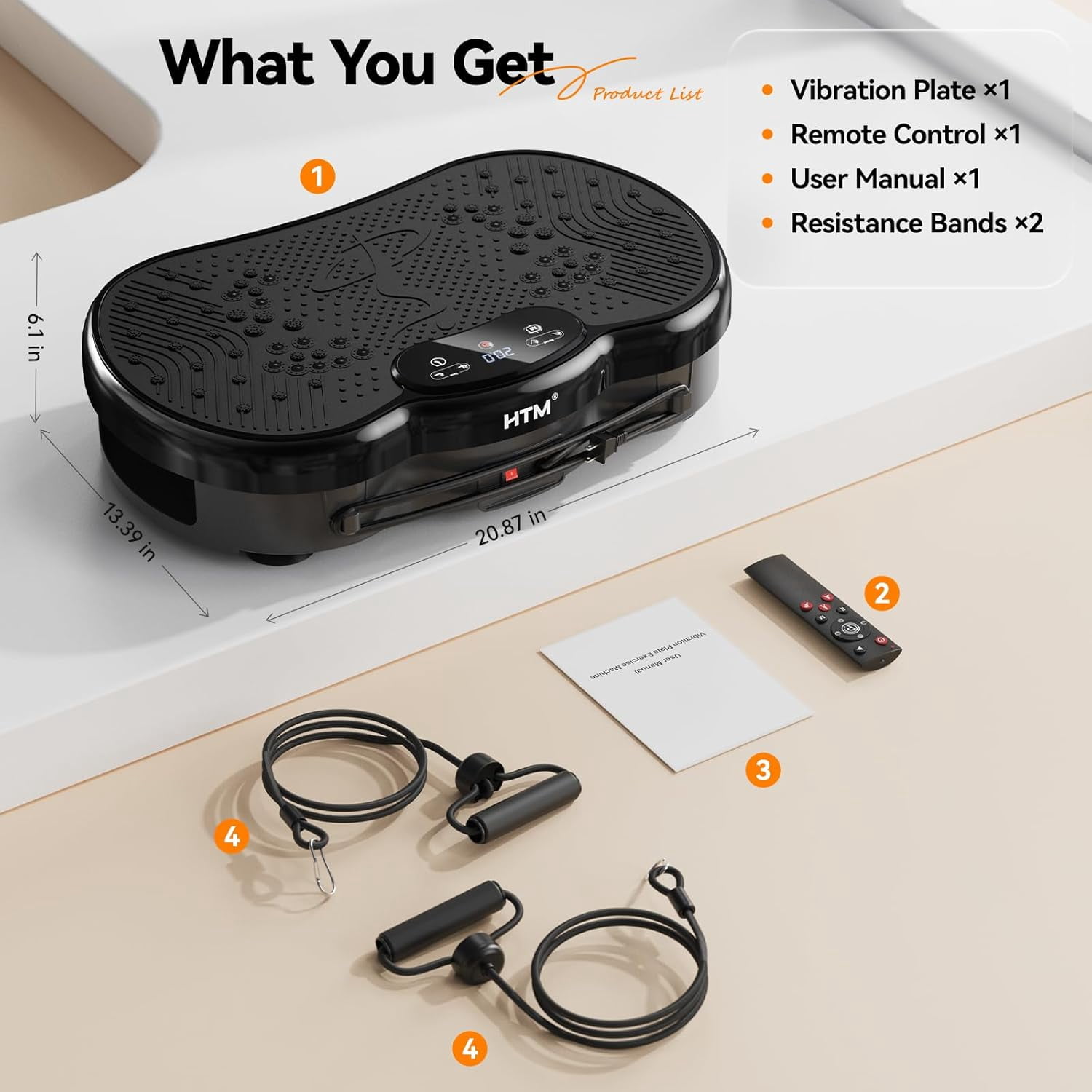 Vibration Plate Exercise Machine - 300 lbs Capacity, 120 Speeds, 9 Modes for Home Fitness & Muscle Toning
