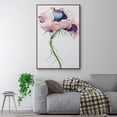 thumbnail image 2 of Paris Poppy II Framed Premium Gallery Wrapped Canvas - Ready to Hang - 27 x 41 - Walnut Floating Frame, 2 of 9