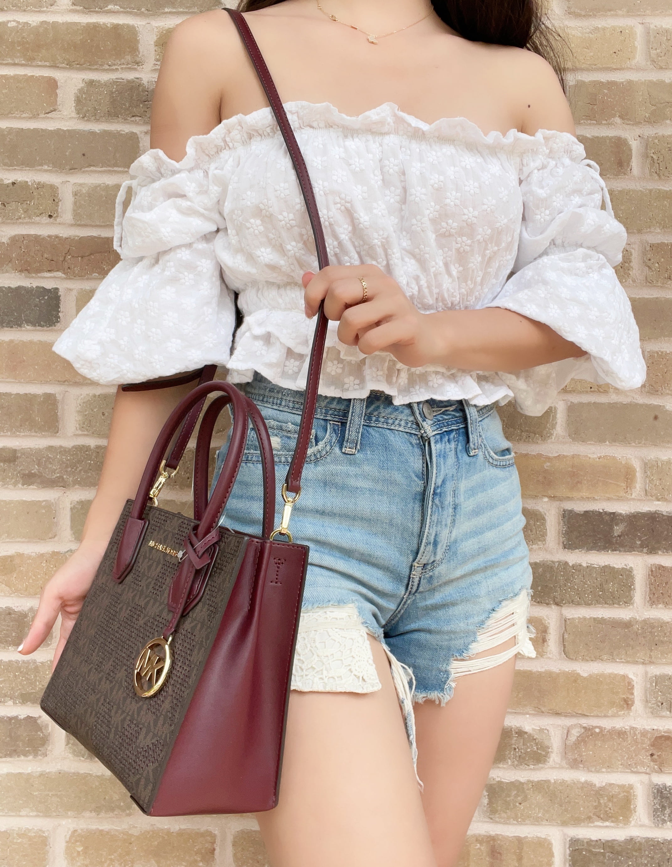激安+即発★Michael Kors★MERCER MD MESSENGER★MERLOT Michael Kors Mercer Medium Messenger Satchel Crossbody