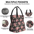 thumbnail image 3 of Pioneer Flower Floral Print Pattern Drawstring Lunch Bag Women - Drawstring Lunch Bag Insulated for Work Office - Stain-Resistant Large Lunchbags for Women with Multi-Pockets, 3 of 6