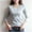 Gray, variant on Women's Tops Long Sleeve Under $10 Free Shipping Fashionable Solid Color T-shirt Round Neck Top/shirt