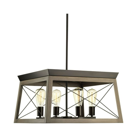 Briarwood Collection Four-Light Antique Bronze Coastal Chandelier Light