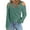 Green, variant on LEAVINGSUO Winter Clothes Woman Women's Cusal Round Neck Leaky Shoulder Long Sleeve Lightweight Sweatshirts Solid Color Hedging Tops