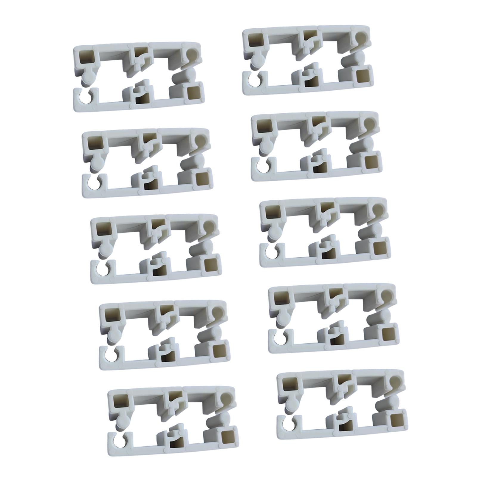 balikha 10 Pieces Pet Fence Clamps Dog Enclosure Accessories Clamp Connector Cat Villas Bird Cages Tube Fixing Buckles Playpen Lock White