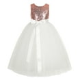 thumbnail image 2 of Ekidsbridal Heart Cutout Sequin Flower Girl Dresses Formal Ceremonial Gown for Wedding 172seq 8, 2 of 3