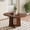 Brown, variant on Euroco 41.3in-57.3in Extendable Round Dining Table for 4,Modern Oval Kitchen Table with Removable Leaf,Wood Base for Kitchen Living Room,Natural