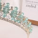 thumbnail image 2 of Nvzi Tiara de boda para novia, diadema de princesa, corona nupcial, joyería para el cabello con diamantes de imitación de cristal, decoración para cumpleaños, fiesta de disfraces (verde), 2 of 2